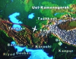 Plan de vol Paris-Delhi.