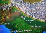 Plan de vol Paris-Delhi. Attention à l'Himalaya !