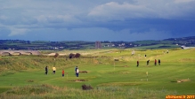 Paysage irlandais.<br>Le Golf Club de Lahinch, comté de Clare.