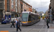 [no_rights] Ville de Dublin, Irlande.<br>Le tramway est ultra moderne.