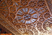 [no_rights] Portugal, ville de Porto, librairie Lello.<br>Gros plan sur les boiseries du plafond.