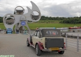 Roue de Falkirk, Ecosse.<br>Rencontre entre un véhicule du 20<sup>ème</sup> siècle, et une oeuvre du génie civil du 21<sup>ème</sup> siècle.