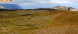 [no_rights] Route du Cap Nord, île de Magerya, Norvège.<br>On se sent petit, dans cet immense paysage de toundra.