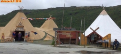 [no_rights] Région de Heia, Norvège.<br>Tentes à souvenirs, tenues par des Lapons.