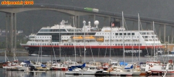 [no_rights] Port de Troms, Norvège.<br>Navire Express Côtier <i>Midnatsol</i>.