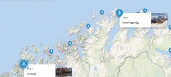 [no_rights] Navire Express Côtier <i>Vesterlen</i>, fjords de Norvège.<br>Le navire nous a emmené de Honningsvg à Troms, en 18 heures.