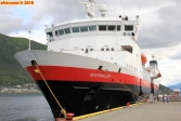 [no_rights] Port de Troms, Norvège.<br>Navire Express Côtier <i>Vesterlen</i>.